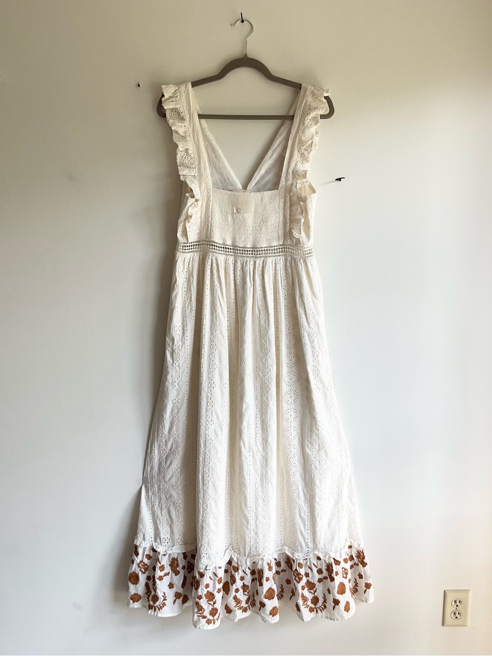 Anthropologie Allison NY Esperanza Embroidered Boho Maxi Dress Size Medium NWT - Picture 4 of 16